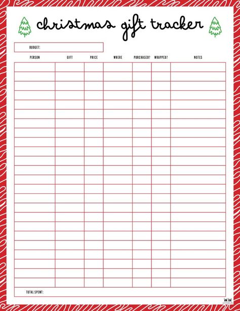 Choose from 20 unique Christmas gift list templates to keep track of all your Christmas gift buying over the holidays. Print from home. 100% FREE! Christmas Gift Budget Printable, Christmas Lists Ideas On Paper, Christmas Gift List Template, Christmas Gift Planner Printable Free, Gift Tracker Free Printable, Christmas Shopping List Printable Free, Christmas Gift List Printable Free, Printable Christmas List Template, Christmas Gift Tracker Printable Free