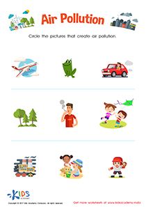 Interesting Air Pollution - Printable Worksheet #kids #preschool #kindergarten #kindergartenworksheets #preschoolworksheets #worksheets #printables #lettering #learning #alphabet #tracing #tracingworksheets #handwriting #writing #coloring #subtraction #balancing #equation Air Worksheet For Kindergarten, Air Worksheets For Grade 1, Pollution Worksheets For Kids, Air Pollution Poster For Kids, Air Pollution Worksheet, Priyanka Chaturvedi, Pollution Activities Worksheets, Pollution Pictures, Pollution Activities