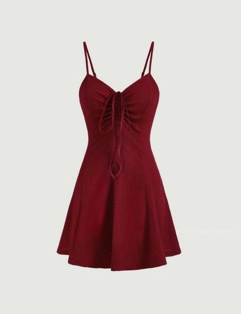 Red Cami Dress, Casual Red Dress, Cute Red Dress, Red Dress Casual, Cute Red Dresses, Red Casual Dress, Brown Mini Dress, Wide Leg Romper, Fast Fashion Brands