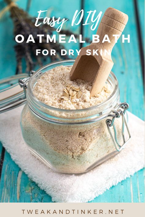 Diy Colloidal Oatmeal Bath Soak, Natural Bath Soak Recipes, Oatmeal Milk Bath Recipe, Oatmeal Bath For Itchy Skin, Oatmeal Bath Recipe, Diy Oatmeal Bath, Baby Oatmeal Bath, Oatmeal Milk Bath, Oatmeal Bath Soak