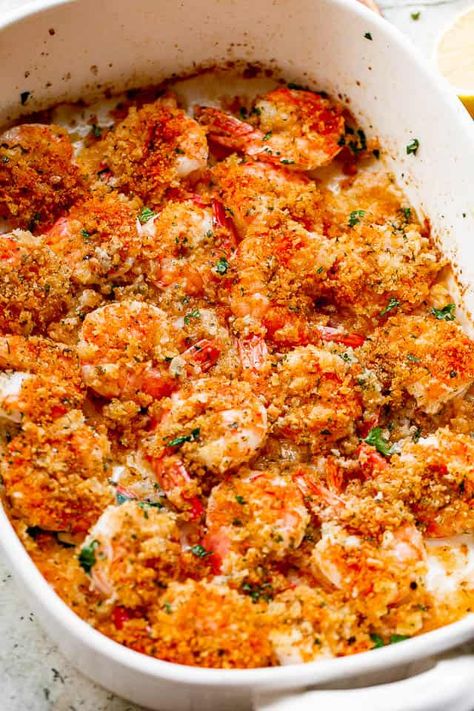 Ways To Cook Shrimp, Crispy Baked Shrimp, Baked Shrimp Recipes, Cook Shrimp, Baked Shrimp Scampi, Crispy Garlic, Shrimp Scampi Recipe, Crispy Shrimp, Scampi Recipe