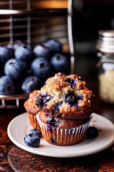 Gourmet Blueberry Muffins, Berry Muffins With Fresh Berries, Recipe For Blueberry Muffins, Jumbo Blueberry Muffins, The Best Blueberry Muffins, Baked Muffins, Bakery Style Blueberry Muffins, Blueberry Muffin Recipe, Blueberry Muffins Recipe