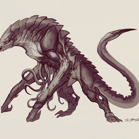 Early #snatcher #conceptsketch for #gearsofwar4 I love the sketch phase! #creaturedesign #gameart #draw #photoshop #conceptart #monster #swarm Alien Monster Art, Alien Creature Concept Art, Mutated Animals, Beast Creature, Ange Demon, Cool Monsters, Fantasy Beasts, Alien Concept Art, Monster Concept Art