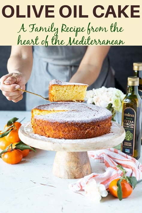 This Olive Oil Cake that tastes rich like the Mediterranean. Sharing why I love Moroccan olive oil to make my favorite olive oil cake recipe, plus tips on extra virgin olive oil and a video recipe! Italian Orange Olive Oil Cake, Greek Lemon Olive Oil Cake, Easter Olive Oil Cake, Semolina Olive Oil Cake, Olive Oil Honey Cake, Mediterranean Olive Oil Cake, Moist Olive Oil Cake Recipe, Barcelona Wine Bar Olive Oil Cake, Giada Olive Oil Cake