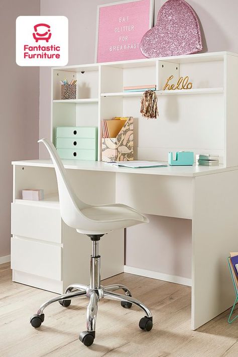 Studying Room, Desk For Girls Room, Desks Ideas, Small Desk Organization, Desk Idea, Teen Room Designs, Study Table And Chair, Study Table Designs, Study Desk Decor