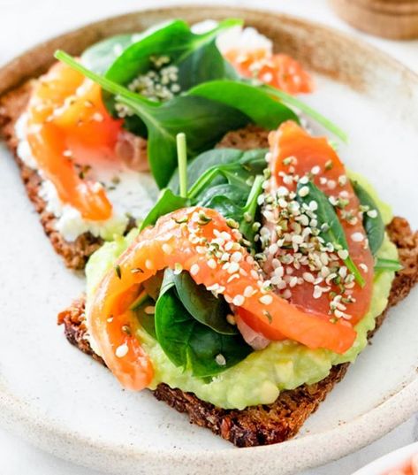 Pescatarian Mediterranean Lifestyle | Smoked Salmon Toast | Facebook Smoked Salmon Toast, Salmon Toast, Salmon Cream Cheese, Mediterranean Lifestyle, Rye Bread, Ripe Avocado, Smoked Salmon, Rye, Cream Cheese