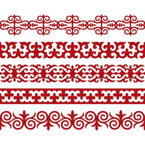 Traditional ornament of middle asia for ... | Premium Vector #Freepik #vector #kazakh #damask #oriental-ornament #seamless-border Kazakh Style, Preppy Stickers, Traditional Ornaments, Butterfly Clip Art, Border Embroidery Designs, Border Embroidery, Deco Art, Cornice, Border Design