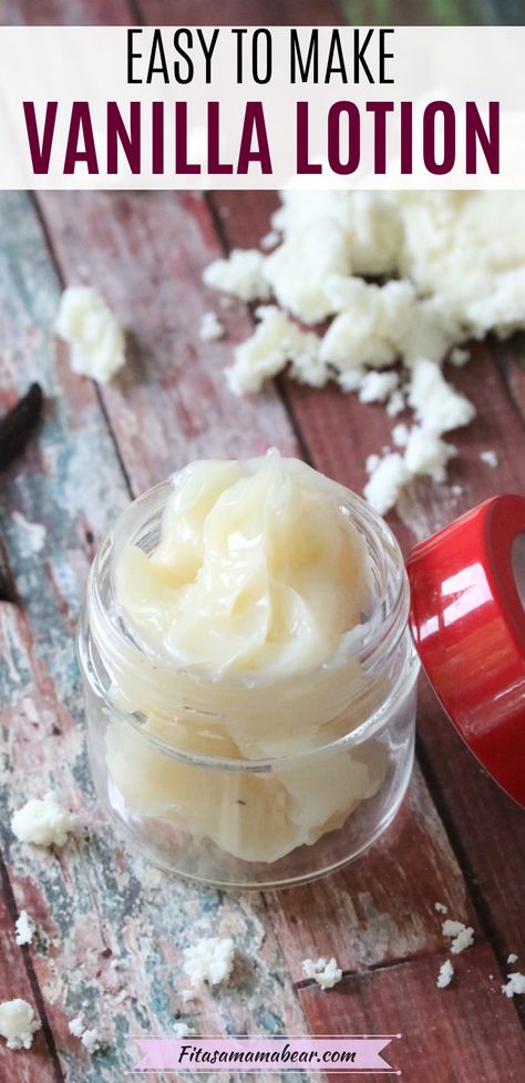 An easy DIY recipe, this homemade vanilla lotion contains only six ingredients. A homemade body lotion to help nourish dry skin. Made with natural ingredients this DIY body lotion works well on your legs especially- and it's perfect for kids #diyskincareproducts #diyskincarerecipes #selfcarebeautytips #selfcarebeautyroutine #diylotion Homemade Body Lotion Recipes, Hand Lotion Recipe, Esthetic Business, Henna Business, Body Lotion Recipes, Diy Lotion Recipe, Vanilla Lotion, Vanilla Body Lotion, Diy Body Lotion