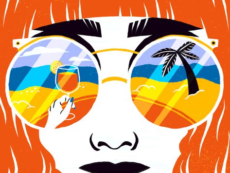 Summer Time by Amatita Studio Summer Motion Graphics, Summer Design Graphic, Summer Illustration Design, Beach Animation, Summer Beach Illustration, Summer Animation, Tequila Art, Animated Ads, Visual Moodboard