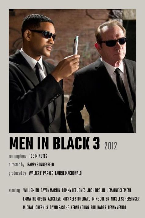 Men in Black 3 Movie Poster Black Movie Poster, Men In Black Movie, Mike Colter, Jemaine Clement, Sci-fi Movies, Aesthetic Men, Josh Brolin, Minimalistic Aesthetic, Tommy Lee Jones