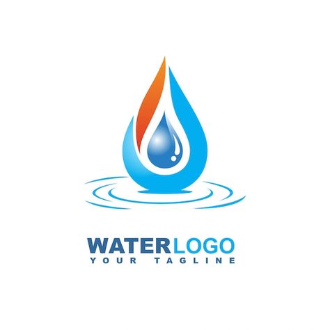 Water drop vector logo with leaf and han... | Premium Vector #Freepik #vector #water-symbol #water-logo #liquid-logo #drop-logo Logo Design Water, Liquid Logo, Initials Logo Letters, Water Drop Vector, Company Letterhead, Star Logo Design, Modern Business Cards Design, Water Logo, Logos Ideas