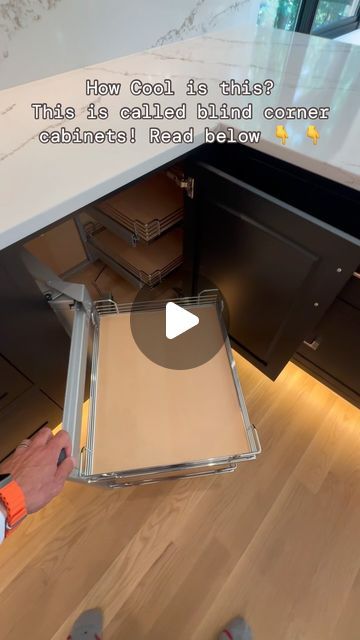 Ali Alasgar Farhadov on Instagram: "🔍✨ Blind Corner Cabinets: The Hidden Gems of Your Kitchen! ✨🔍  Ever wondered what to do with that awkward corner space in your kitchen? Say hello to blind corner cabinets! 🌟  🌀 Fun Fact: These cabinets are designed to make the most of those tricky corners, turning them into valuable storage space! 🏠  🧩 Utilizations:  	•	Perfect for storing pots, pans, and kitchen gadgets! 🍳 	•	Great for keeping less-used items tucked away but still accessible! 🥄  💡 Space Savings: Maximize every inch of your kitchen with pull-out shelves and clever organizers. More room for your culinary adventures! 🍝  Ready to transform your kitchen? Blind corner cabinets are the way to go! 🚀✨  . .  #KitchenDesign #HomeHacks #StorageSolutions #InteriorDesign #virginia #virgini Diy Blind Corner Pull Out, Kitchen Corner Cabinet Ideas Lazy Susan Storage Solutions, Diy Blind Corner Cabinet Pull Out, Blind Kitchen Corner Cabinet Ideas, Awkward Corner Space, Kitchen Blind Corner, Blind Corner Cabinet Solutions, Kitchen Corner Cabinet Ideas, Corner Kitchen Cabinet Ideas