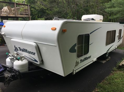 Folding 2009 Trailmanor 3023 camper rv trailer Folding Campers, Lite Travel Trailers, Pop Up Trailer, Camping Trailers, Rv Trailer, Campers For Sale, Rv Trailers, Minivan, Trailers For Sale