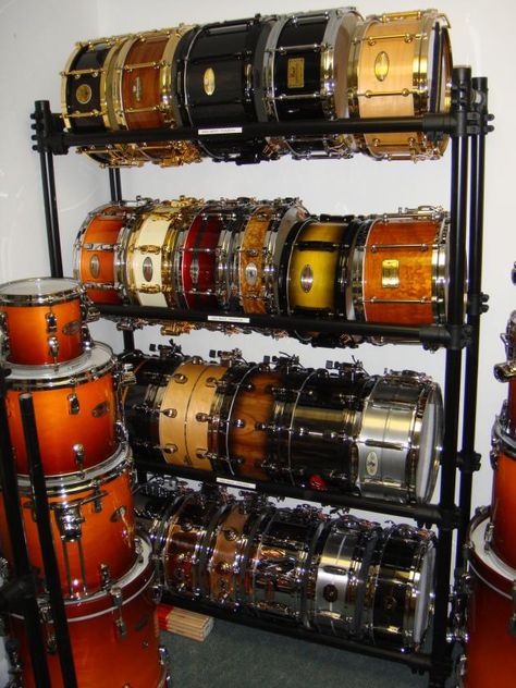 Drum Studio, Drum Storage, Drums Wallpaper, Rogers Drums, Drums Studio, Justin Time, Yamaha Drums, Rehearsal Studios, Drum Room