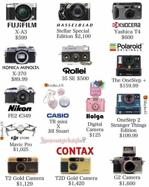 Best Film Cameras, Disposable Film Camera, Best Vlogging Camera, Film Camera Photography, Camera Aesthetic, Beautiful Photoshoot Ideas, Retro Gadgets, Vlogging Camera, Teen Life Hacks