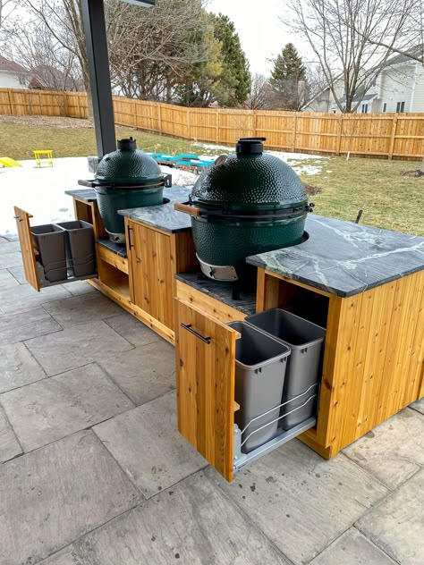 diy outdoor kitchen two green eggs-13 Kamado Table Plans, Kamado Joe Table, Kamado Grill Table, Green Egg Table Plans, Big Green Egg Table Plans, Kamado Table, Diy Grill Table, Green Egg Outdoor Kitchen, Egg Outdoor Kitchen