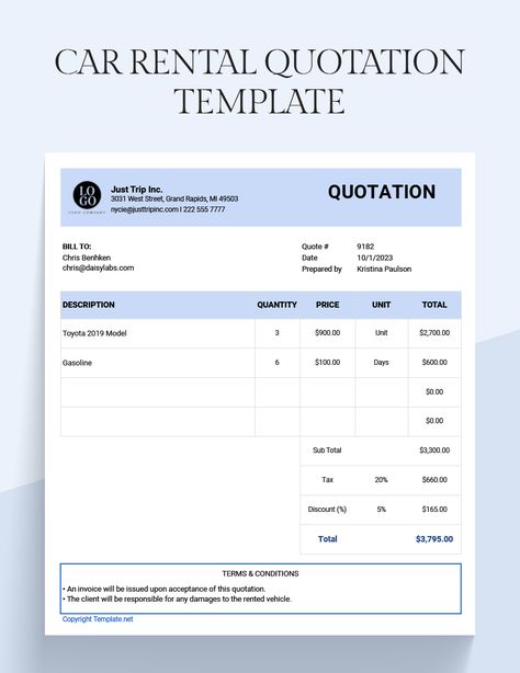 quotation-formsHeavy Equipment Rental Quotation Template - Google Docs, Google Sheets, Excel, Word | Template.net Quotation Sample, Mid Century Modern Accessories, Quotation Template, Modern Accessories, Instagram Frame, Template Google, Google Sheets, Google Docs, Word Template