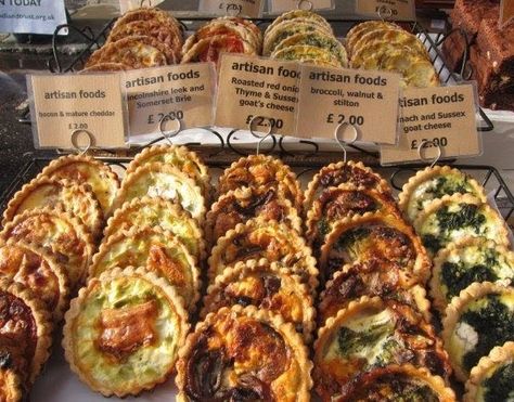 Savory tart display Savoury Food Ideas, Savory Tarts, Roast Beef Sandwich, Bakery Shop Design, Mini Torte, Sandwich Bar, Mini Quiches, Savory Tart, Deli Food