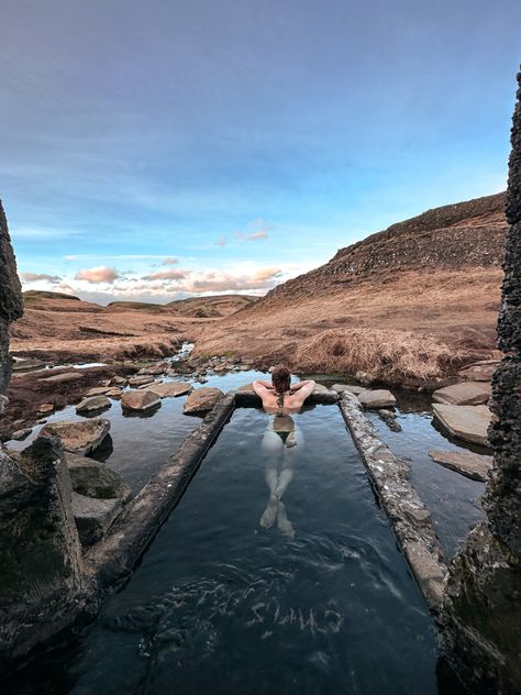 Hrunalaug Hot Spring, Hot Spring Iceland, Icelandic Culture, Iceland Hot Springs, Iceland In December, Iceland Resorts, Iceland Hiking, Iceland Food, Travel Iceland