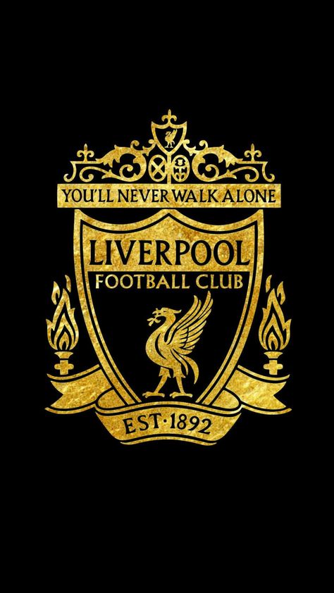 Walk Alone, You'll Never Walk Alone, Club Logo, Liverpool Football Club, Liverpool Football, Gold Wallpaper, Liverpool Fc, Black Wallpaper, Football Club