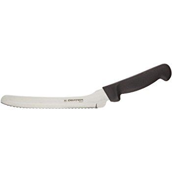 Basics P94807B 8" International Offset Sandwich Knife with Black Polypropylene Handle Utility Knives, Bread Knife, Sandwiches, Free Delivery, Chef, Bread, Black