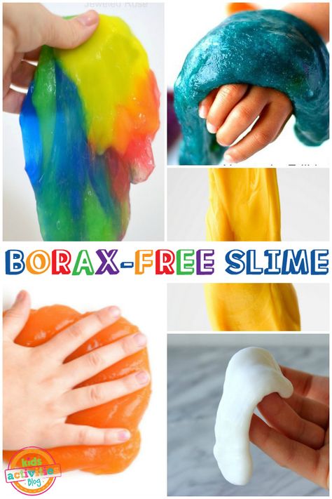 Safe Slime Recipe, Slime Without Borax, Ways To Make Slime, Borax Free Slime, Edible Slime Recipe, Homemade Slime Recipe, Snail Craft, Free Slime, Making Fluffy Slime