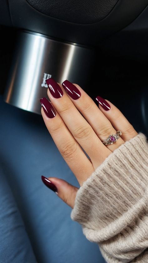 Get ready to elevate your nail game this season with stunning red fall nails In our latest blog post we explore a variety of dark designs that perfectly capture the essence of autumn From bold acrylic ideas to short art combinations discover how to incorporate rich colors and unique patterns into your manicure Whether you're drawn to deep crimson hues or elegant black accents we have the inspiration you need to express your fall style Click to uncover innovative tips and tric Crimson Nails Designs, Cute Christmas Nails Easy, Autumn Nails Dark, Crimson Red Nails, Deep Red Nails Designs, French Manicure Glitter, Deep Red Nails, Dark Designs, Glitter French Manicure