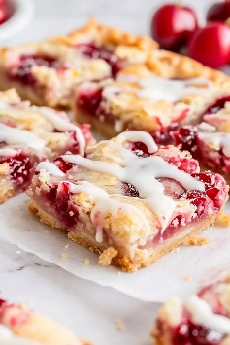 Cherry Pie Bars - Insanely Good Cherry Pie Squares With Crumb Topping, Can Cherry Recipes, Cherry Kuchen Bars, Easy Cherry Bars, Pioneer Woman Cherry Pie Cookie Bars, Cherry Bliss Bars, Gluten Free Cherry Pie Bars, Cherry Squares Recipe Simple, Almond Cherry Bars