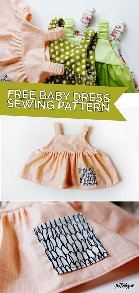 Free Baby Dress Sewing Pattern, Baby Dress Pattern Free, Dress Pattern Free, Baby Dress Tutorials, Diy Summer Clothes, Baby Clothes Patterns Sewing, Baby Dress Pattern, Sewing Baby Clothes, Summer Dress Patterns