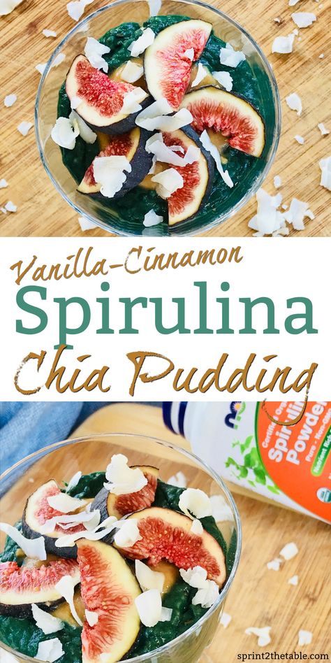 This colorful Vanilla-Cinnamon Spirulina Chia Pudding is a quick and easy breakfast recipe. It's packed with nutrients, but don't worry - it's still delicious. #ad Spirulina Chia Pudding, Recipes With Chia Seeds, Heavy Meals, Quick Easy Breakfast, Real Food Snacks, Feeling Bloated, Healthy Brunch Recipes, Easy Breakfast Recipe, Chia Seed Recipes