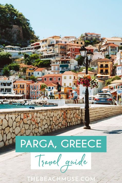 Parga is a charming seaside resort with colourful houses located in western Greece. Its vibrant atmosphere, excellent food, lush beaches and proximity to many of Greece’s interesting sites makes it the perfect place to settle and discover the west coast! Discover the things to do in Parga, Greece, in this complete travel guide. 
parga greece beach | parga greece photos | parga greece restaurant | things to do in Greece | underrated places in Greece | ionian islands greece Greece Restaurant, Things To Do In Greece, To Do In Greece, Parga Greece, Greece Photos, Empire Ottoman, Places In Greece, Greece Beach, Santorini Hotels