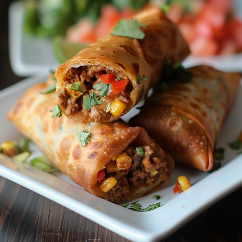 Copycat Chili’s Southwest Egg Rolls are a delightfully crispy appetizer that’s filled with a savory blend of chicken, black beans, corn, and cheese. They’re not heavy or overly spicy either.   I think they’re perfect for any party or game day gathering, and if you’re not a fan of spicy food, feel free to adjust the heat to your liking. They will still be undeniably delicious! If you’re looking for a light & crispy appetizer that’s not overly greasy, you’ve come to the right place. When you ... Copycat Chili, Southwest Egg Rolls, Corn And Cheese, Chicken Black Beans, Egg Roll Wraps, Caesar Chicken, Black Beans Corn, Egg Roll Wrappers, Quick Appetizers