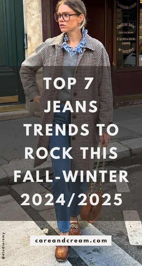 Outfits With Straight Leg Jeans Winter, How To Style A Crewneck With Jeans, Best Western Jeans For Women, Black Waxed Jeans Outfit, Ripped Jeans And Sweatshirt Outfit, Current Street Style Trends, Wool Tops Outfit, How To Style Different Jeans, Paris Winter Street Style 2024