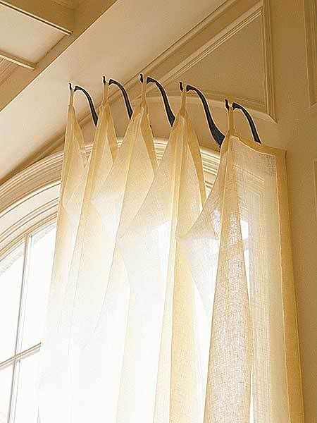 Arched Window Treatments, The Curtains, Window Dressings, Arched Windows, Curtain Designs, Sheer Curtains, Window Coverings, Window Decor, The Window