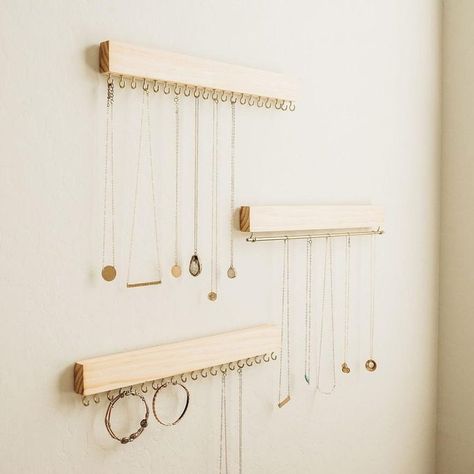 12 Jewelry Storage Ideas 2024 | How to Organize and Display Jewelry Best Closet Organization, Jewelry Storage Ideas, Jewelry Storage Diy, Jewelry Organizer Wall, Diy Jewelry Display, Jewelry Wall, Hanging Jewelry Organizer, Necklace Storage, Display Jewelry