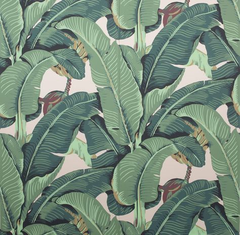 Classic Wallpaper Pattern, Martinique Wallpaper, Banana Leaf Wallpaper, Banana Leaf Print, Scandinavian Pattern, Tropical Nails, Momma Bear, Classic Wallpaper, Iconic Wallpaper