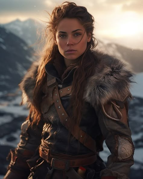 Nordic Viking Aesthetic Woman, Scottish Warrior Woman, Scottish Female Warrior, Viking Aesthetic Woman, Modern Viking Woman, Viking Outfit Woman Warriors, Female Viking, Viking Queen, Viking Warrior Woman