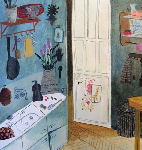 Beatrice Alemagna, 동화 삽화, Interior Paintings, Picture Books Illustration, Interior Illustration, Love Illustration, Naive Art, Art And Illustration, Illustration Inspiration