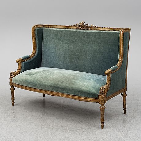 English Antique Furniture, Louis Xvi Furniture, Upholstered Settee, Georgian Furniture, Fun Furniture, Antique Sofa, English Antiques, Louis Xvi Style, Settee