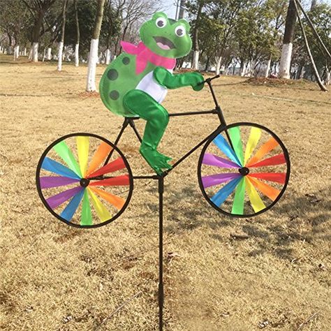 Garden Windmill, Biking Diy, Decorative Garden Stakes, Wind Sculptures, Outdoor Toys For Kids, Camping Decor, Outdoor Garden Decor, Garden Lawn, Colorful Animals