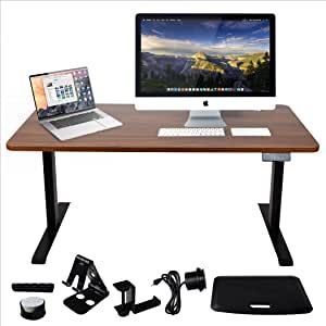 EXELPEN Electric Motorized Adjustable Standing Desk 62"x 33" for Home Office with Bluetooth App Controlled Function - 10 Minute Assembly - 220lb Max Weight Capacity Workstation for Gaming, Study, Work Stand Up Table, Electric Sit Stand Desk, Double Drawer, Home Office Table, Electric Standing Desk, Adjustable Height Standing Desk, Stand Up Desk, Stand Desk, Sit To Stand