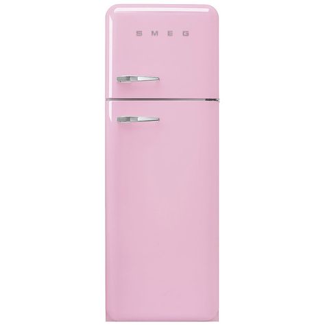 Pink Smeg Fridge, Pink Fridge, Cookie Cottage, Retro Fridge Freezer, Glass Fridge, Smeg Fridge, Fridge Shelves, Retro Fridge, Freestanding Fridge