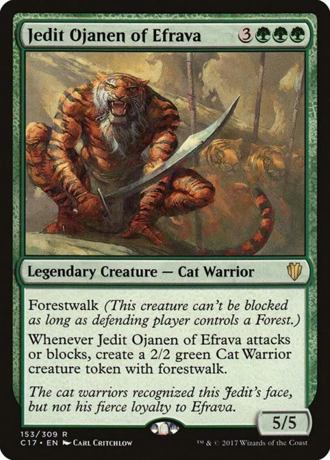 Count down and review the ten best landwalkers (who are unblockable against various basic lands) in the Magic trading card game! Trading Cards Design, Trading Card Design, Magic Card Game, Mtg Commander, Cat Warrior, Cat Warriors, Game Card Design, Mtg Cards, Green Cat