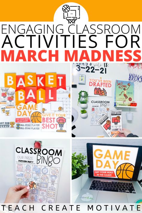 March Madness Theme, March Madness Activities, Basketball Classroom, March Madness Math, March Madness Books, March Madness Games, Basketball Theme Room, March Madness Parties, March Madness Basketball