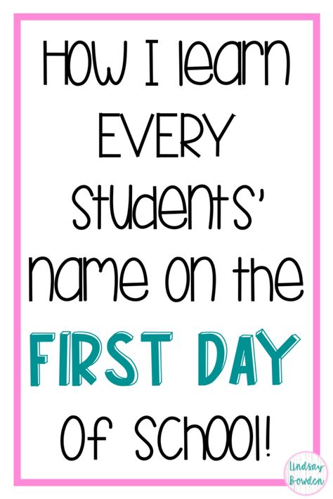 Name Games For Kids, Back To School Tips, Game Day Quotes, Get To Know Your Students, Student Games, Tips For Teachers, Get To Know You Activities, Classroom Management Techniques, Biology Classroom