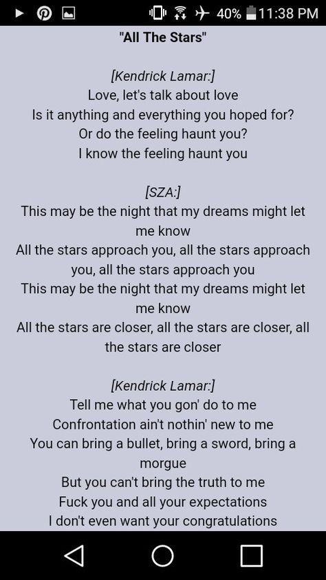 All the Stars - Kendrick Lamar ft. SZA lyrics Instagram Captions Lyrics Sza, Sza Instagram Captions, Sza Lyrics Captions, Sza Lyrics, Kendrick Lamar Lyrics, Sza Instagram, Instagram Caption Lyrics, Caption Lyrics, Sza Singer