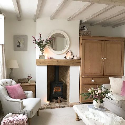 Peeling Wallpaper, Cottage Lounge, Cottage House Interior, English Cottage Interiors, Cottage Fireplace, English Country Cottages, Country Cottage Interiors, Leaky Roof, English Country Cottage