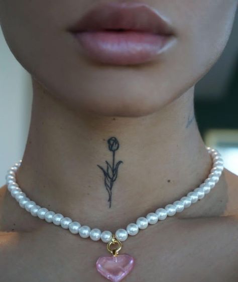 16 Tattoo, Neck Tattoos Women, Back Of Neck Tattoo, Petite Tattoos, Neck Tattoos, Pretty Tattoos For Women, Stylist Tattoos, Discreet Tattoos, Subtle Tattoos