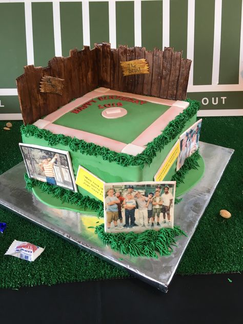 The Sandlot Party Ideas, Sandlot Cake Ideas, Sandlot Birthday Cake, Sandlot Cake, The Sandlot Birthday Cake, Birthday Cake Baseball, Sandlot Birthday Party, Birthday Baseball Theme, Sandlot Squints