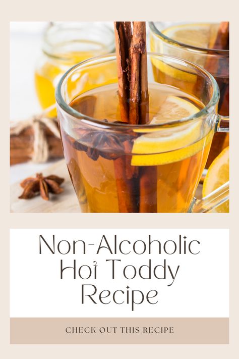 non alcoholic hot toddy Hot Toddy Non Alcoholic, Virgin Hot Toddy, Alcohol Free Hot Toddy, Non Alcoholic Hot Toddy, Hot Toddy Recipe, Toddy Recipe, Hot Toddies Recipe, Spicy Drinks, Ginger Slice